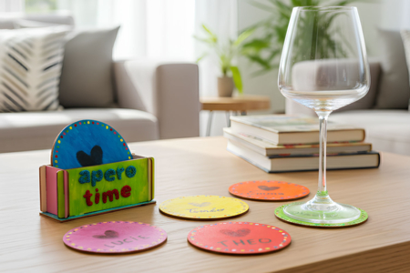 décor posavasos de madera aperitivo - Objetos de madera para la cocina – 10doigts.fr