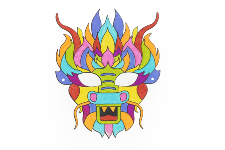 Disfraz de dragón - Máscaras creativas para niños – 10doigts.fr