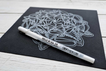white sakura gelly drawing - Calibrated fineliners for precise drawing – 10doigts.fr