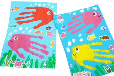 dibujo pez actividad bebé - Manualidades para verano – 10doigts.fr
