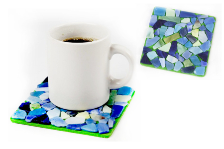 posavasos mosaico - Mosaicos de vidrio – 10doigts.fr