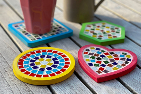 posavasos mosaicos junta blanca - Junta y herramientas para mosaicos – 10doigts.fr