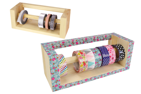 dispenser de madera - Cinta adhesiva de enmascarar (Washi tape) – 10doigts.fr