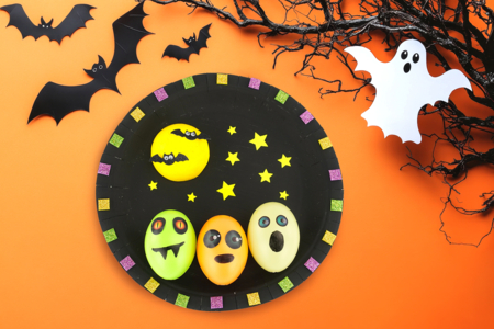 DIY plato monstruos Halloween niños - Actividades manuales Halloween – 10doigts.fr
