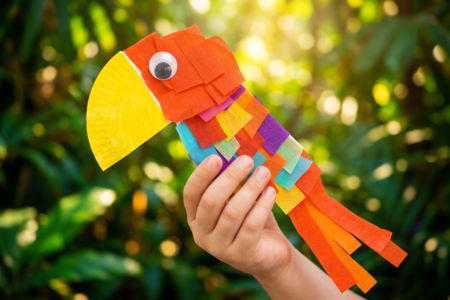 DIY loro actividad fácil para niños - Manualidades animales: nuestras ideas creativas para los niños – 10doigts.fr