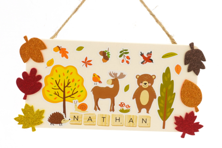 DIY plaque de porte chambre d'enfants - Autumn Crafts – 10doigts.fr