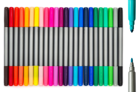 Rotuladores de doble punta - Rotuladores de punta media – 10doigts.fr