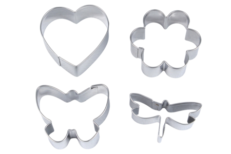 Metal Cookie Cutters - 4 Pieces - 1 - Creative Cookie Cutters for Kids - 10doigts.com - Creative Cookie Cutters for Kids – 10doigts.fr