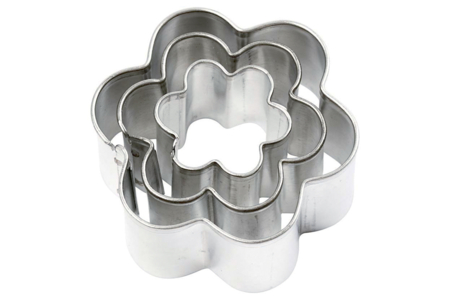 Cortadores de galletas flor - 3 tamaños (ancho: 4 cm-2.5 cm-1.5 cm) - Cortadores creativos para niños – 10doigts.fr