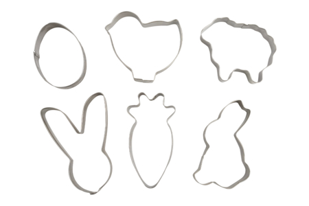 Cortadores de galletas de Pascua de metal - Cortadores creativos para niños – 10doigts.fr