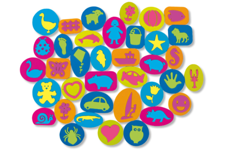 Maxi Foam Stamp Pack - 72 Assorted Patterns - 7 - Ink Pads and Paints - 10doigts.com - Ink Pads and Paints – 10doigts.fr