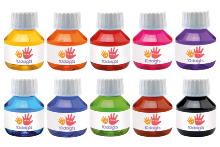 Drawing Inks, 60 ml - 10 Colors - 1 - Liquid Inks - 10doigts.com - Liquid Inks – 10doigts.fr