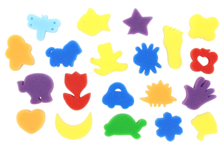 esponja de pintura con motivos - Tampones de espuma, esponjas – 10doigts.fr