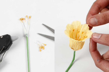 Orange Flower Stamens - 100 Pieces - 2 - Crepe paper flowers - 10doigts.com - Crepe paper flowers – 10doigts.fr