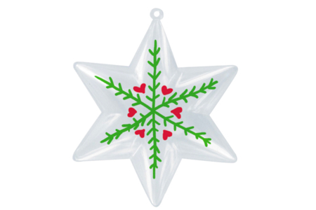 estrella dibujo copo - Plástico Transparente – 10doigts.fr