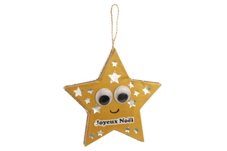 Estrella de cartón kraft grueso navidad - Guirnaldas y colgantes de Navidad – 10doigts.fr