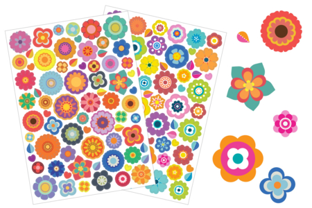 FELURS DIVERTIDOS - Gomets Flores, Frutas y Verduras – 10doigts.fr