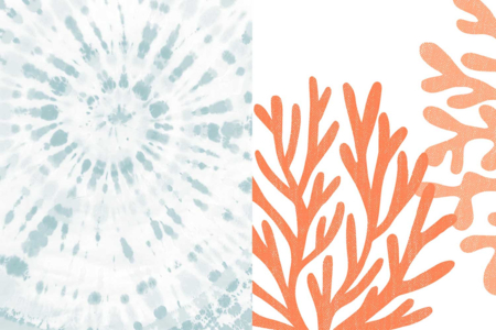 hojas coral  - Papeles con motivos – 10doigts.fr