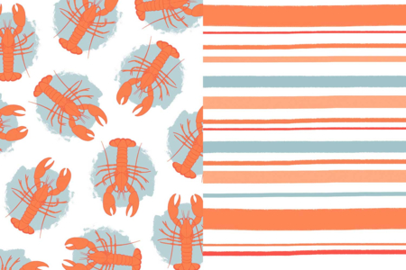 hojas de langosta - Papeles con motivos – 10doigts.fr