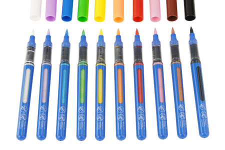 Carioca Acrylic Brush Tip Markers - 10 Colours - Paint Markers – 10doigts.fr