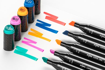 Dual-Tip Alcohol Markers - 80 Pieces - 2 - Calligraphy, Writing - 10doigts.com - Calligraphy, Writing – 10doigts.fr