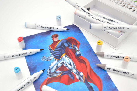 Dual-tip alcohol markers (BD) are drawing and colouring tools with two tips. They let your kids create detailed or broad strokes for their artwork. These markers use alcohol-based ink for smooth, vibr - Alcohol Markers – 10doigts.fr