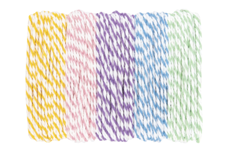 Baker Twine, Ø 2 mm - 5 Colors - 1 - Cotton Thread, Skein - 10doigts.com - Cotton Thread, Skein – 10doigts.fr
