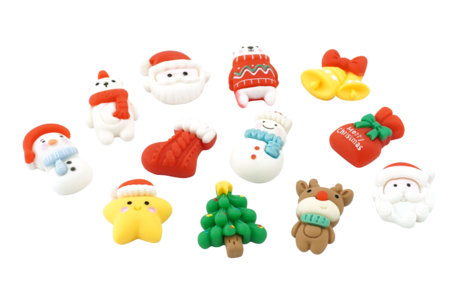 Christmas Resin Figurines - 12 Pieces - 4 - Small Christmas Decorations - 10doigts.com - Small Christmas Decorations – 10doigts.fr