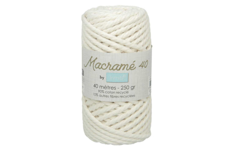 Hilo de macramé Ø 5 mm, 40 m - Blanco - Hilos para macramé – 10doigts.fr
