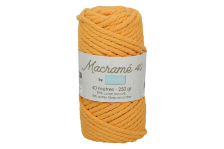 Hilo de macramé Ø 5 mm, 40 m - Amarillo - Hilos para macramé – 10doigts.fr