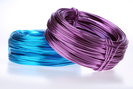 hilo metálico azul y violeta para modelar - Hilo de aluminio - Accesorios Manualidades – 10doigts.fr