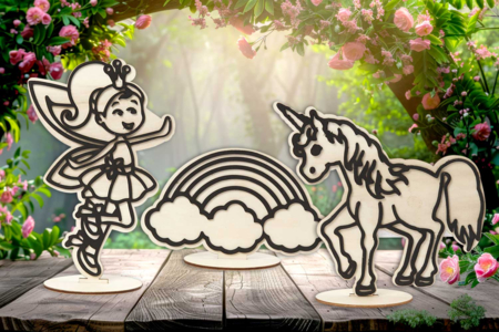 Relief Wooden Figurines - Fantastic Theme - 3 - Books and Modelling Kits - 10doigts.com - Books and Modelling Kits – 10doigts.fr