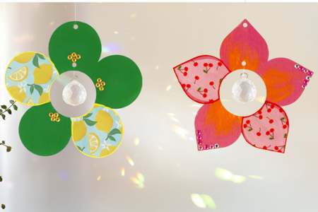 Wooden Sun Catcher Flower Kit - 4 Pieces - 2 - Wooden Decorative Suspensions - 10doigts.com - Wooden Decorative Suspensions – 10doigts.fr