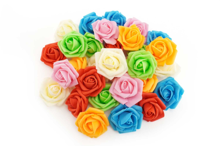 Flores de goma 3D - Flores y hojas decorativas – 10doigts.fr
