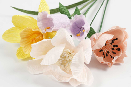 White Flower Stamens - 100 Pieces - 2 - Crepe paper flowers - 10doigts.com - Crepe paper flowers – 10doigts.fr