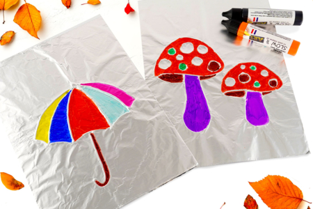 Autumn Foil Art - 4 - Autumn Crafts - 10doigts.com - Autumn Crafts – 10doigts.fr