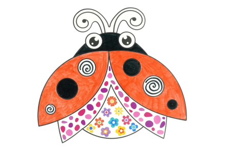 Formas gigantes de la Primavera - mariquita - Formas en cartón duro – 10doigts.fr