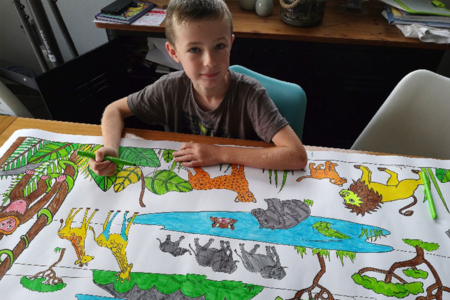 dibujo para colorear sabana africana - Soportes de Colorear – 10doigts.fr