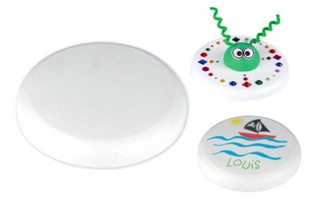 Decorative Frisbee - 2 - Coloring Supports - 10doigts.com - Opaque Plastic – 10doigts.fr