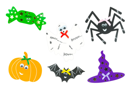 plantillas de halloween en papel - Soportes de Halloween para decorar – 10doigts.fr