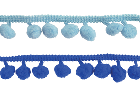 galón pompon azul - Cintas y sesgos – 10doigts.fr