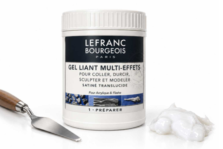 Multi-Effect Binding Gel: for sticking, hardening and modelling - Mediums and additives for acrylic painting – 10doigts.fr