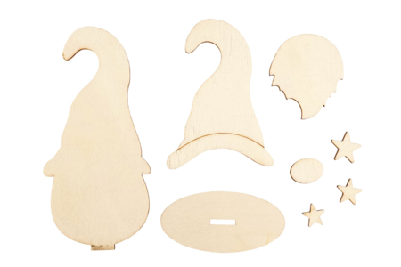 Gnomo sobre base de madera - Decoraciones de Navidad de madera – 10doigts.fr