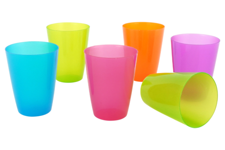 Vaso de plástico colorido - Vajilla desechable y reutilizable – 10doigts.fr