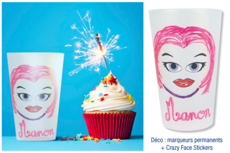 Vaso de plástico translúcido e irrompible - Plástico Opaco – 10doigts.fr