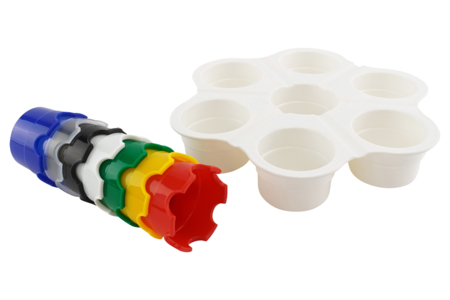 Paint Pots + Stand - 7 Pieces - 3 - Palettes and Storage - 10doigts.com - Palettes and Storage – 10doigts.fr