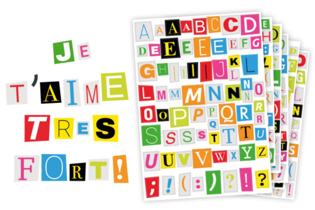 Magazine Letter Stickers - 420 pcs - 1 - Alphabet Stickers, Messages - 10doigts.com - Alphabet Stickers, Messages – 10doigts.fr