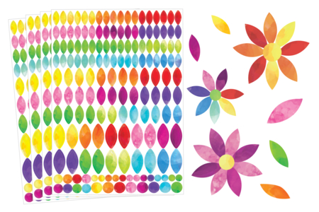 gommettes aquarelle pétale - Fancy Stickers – 10doigts.fr