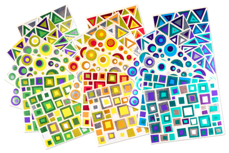 Maxi pack of abstract art stickers - 804 pcs - 1 - Assorted Shapes Stickers - 10doigts.com - Assorted Shapes Stickers – 10doigts.fr