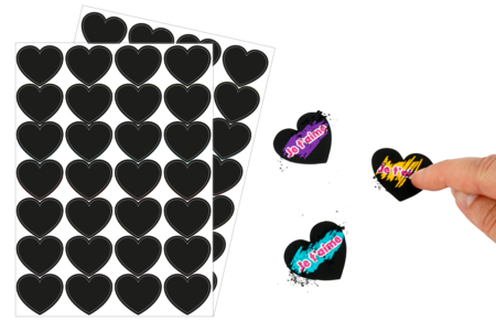 Gommettes cœur message à gratter - 2 planches - Scratch Stickers – 10doigts.fr